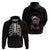 In October We Wear Pink Breast Cancer Awareness Hoodie Skull and Roses - Black - Wonder Print Shop