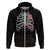 In October We Wear Pink Breast Cancer Awareness Hoodie Skull and Roses - Black - Wonder Print Shop