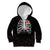 In October We Wear Pink Breast Cancer Awareness Kid Hoodie Skull and Roses - Black - Wonder Print Shop