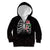 In October We Wear Pink Breast Cancer Awareness Kid Hoodie Skull and Roses - Black - Wonder Print Shop