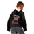 In October We Wear Pink Breast Cancer Awareness Kid Hoodie Skull and Roses - Black - Wonder Print Shop