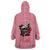 In October We Wear Pink Breast Cancer Awareness Wearable Blanket Hoodie Skull and Roses - Pink - Wonder Print Shop