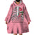 In October We Wear Pink Breast Cancer Awareness Wearable Blanket Hoodie Skull and Roses - Pink - Wonder Print Shop
