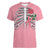 In October We Wear Pink Breast Cancer Awareness Women V Neck T Shirt Skull and Roses - Pink - Wonder Print Shop
