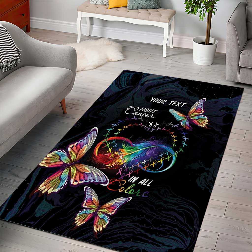 Fight Cancer In All Colors Area Rug Whimsical Butterflies LT7 - Wonder Print Shop
