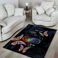 Fight Cancer In All Colors Area Rug Whimsical Butterflies LT7 - Wonder Print Shop