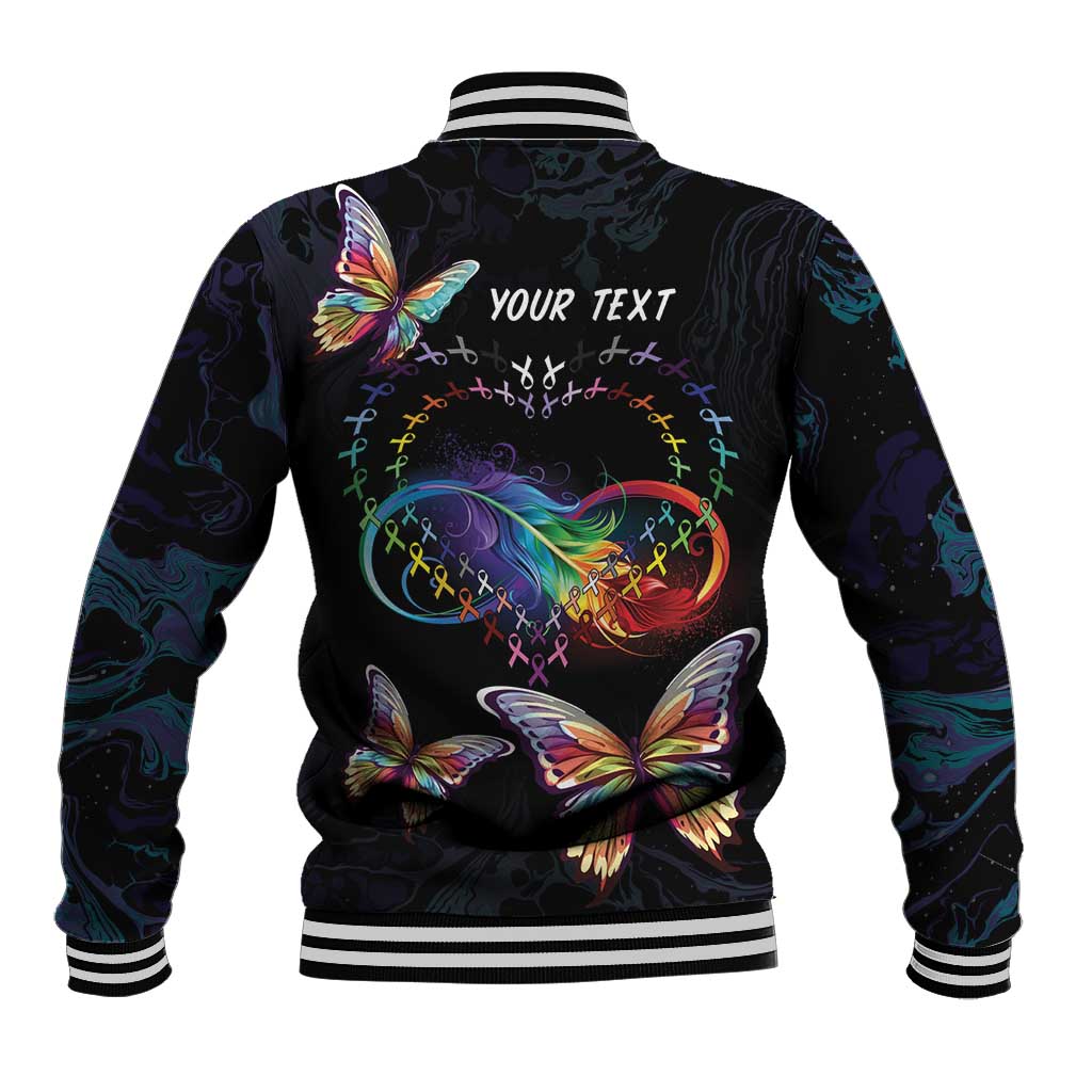 Fight Cancer In All Colors Baseball Jacket Whimsical Butterflies LT7 - Wonder Print Shop