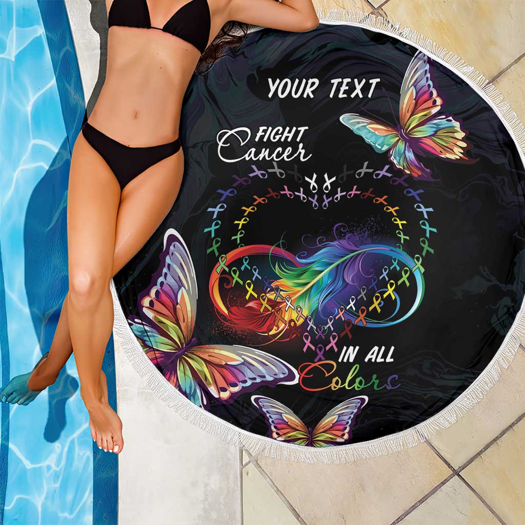Fight Cancer In All Colors Beach Blanket Whimsical Butterflies LT7 - Wonder Print Shop