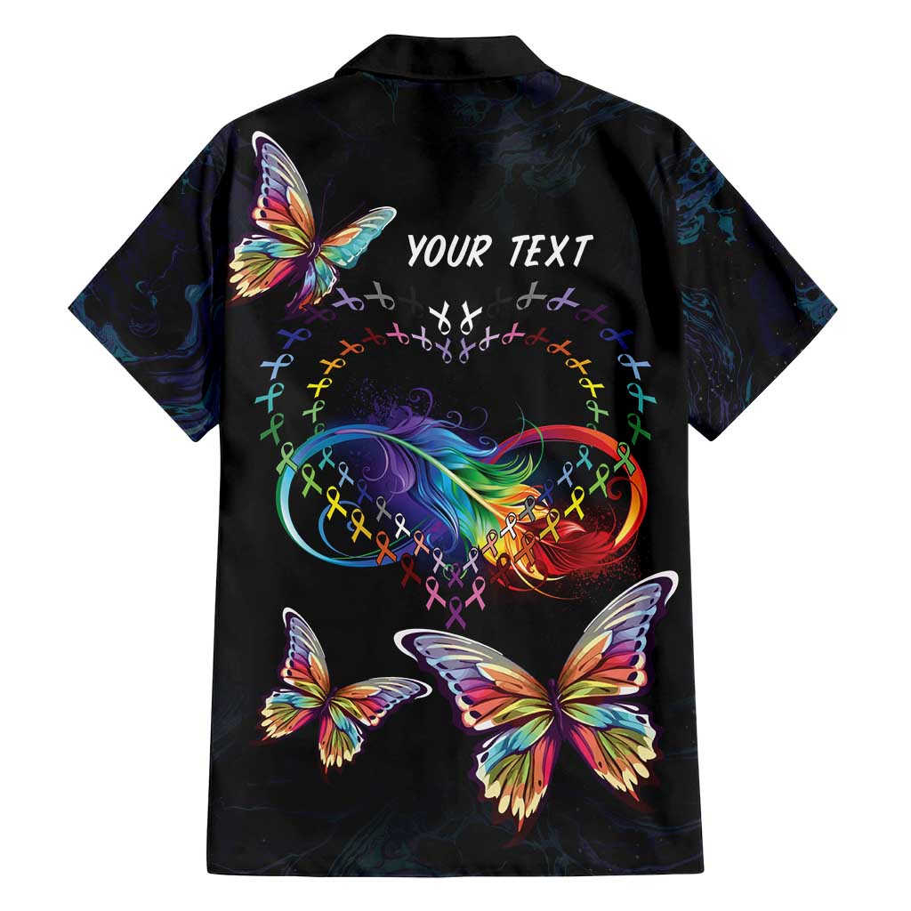 Fight Cancer In All Colors Family Matching Off Shoulder Maxi Dress and Hawaiian Shirt Whimsical Butterflies LT7 - Wonder Print Shop