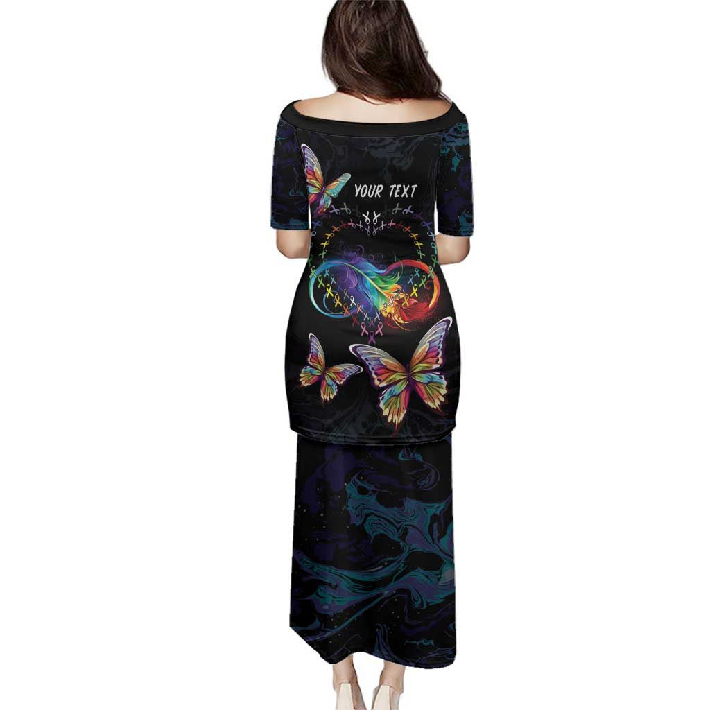 Fight Cancer In All Colors Family Matching Puletasi and Hawaiian Shirt Whimsical Butterflies - Wonder Print Shop