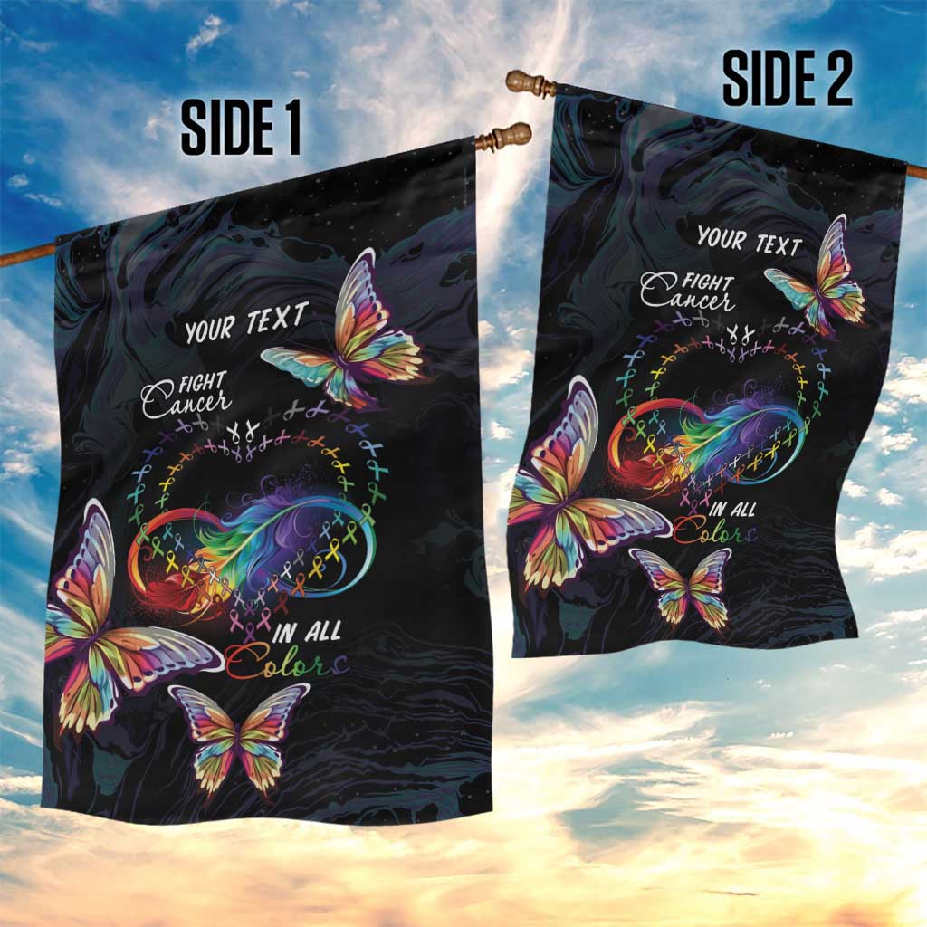Fight Cancer In All Colors Garden Flag Whimsical Butterflies - Wonder Print Shop