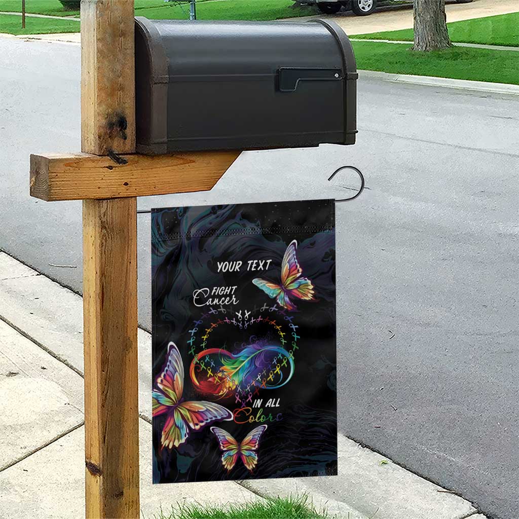 Fight Cancer In All Colors Garden Flag Whimsical Butterflies - Wonder Print Shop