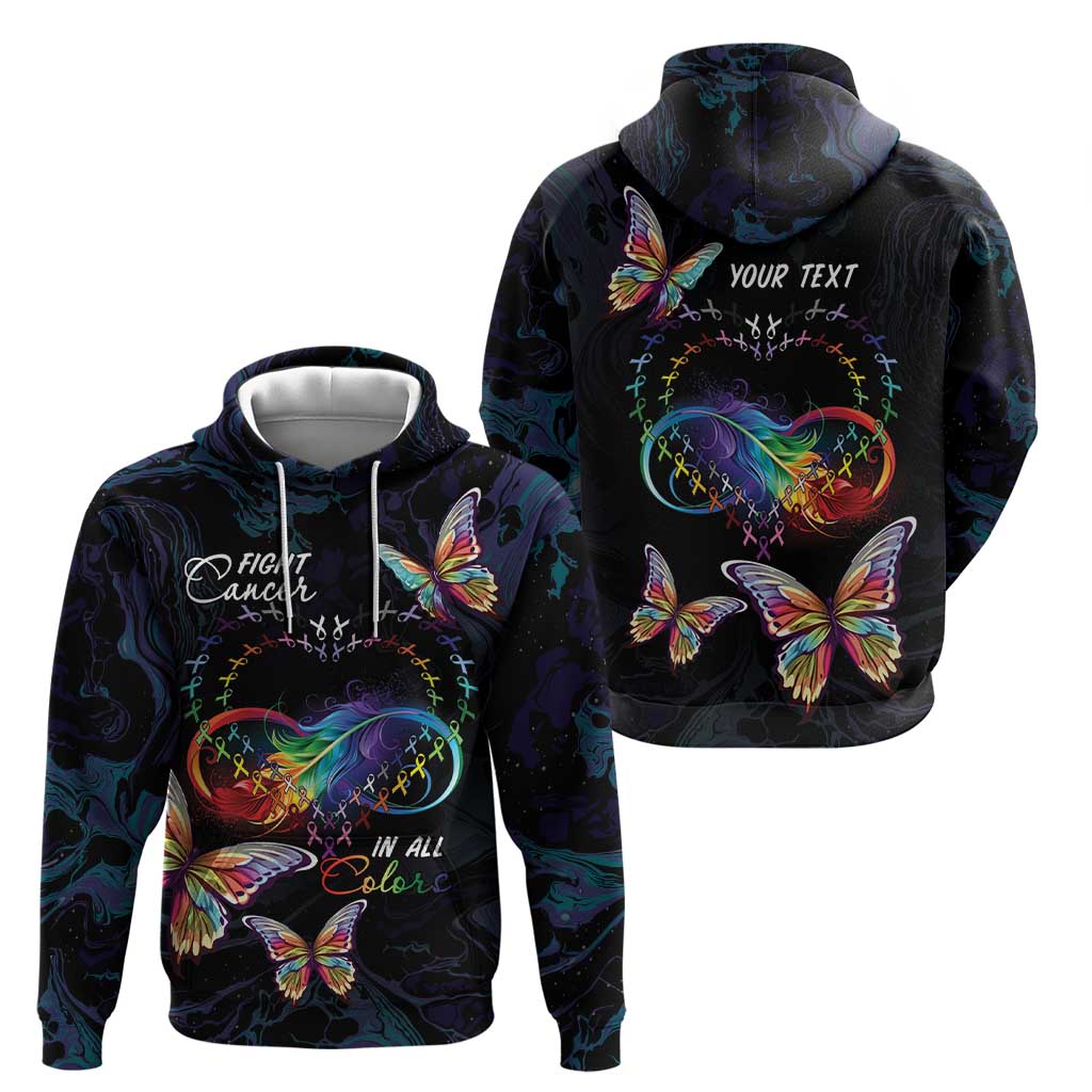Fight Cancer In All Colors Hoodie Whimsical Butterflies - Wonder Print Shop