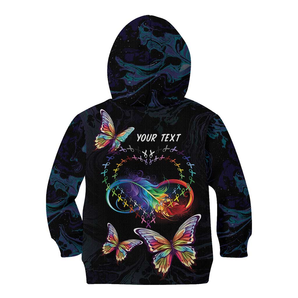 Fight Cancer In All Colors Kid Hoodie Whimsical Butterflies - Wonder Print Shop