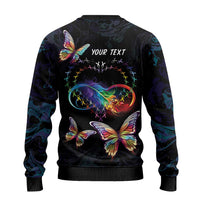 Fight Cancer In All Colors Ugly Christmas Sweater Whimsical Butterflies - Wonder Print Shop