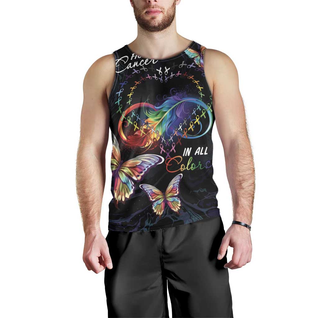 Fight Cancer In All Colors Men Tank Top Whimsical Butterflies - Wonder Print Shop