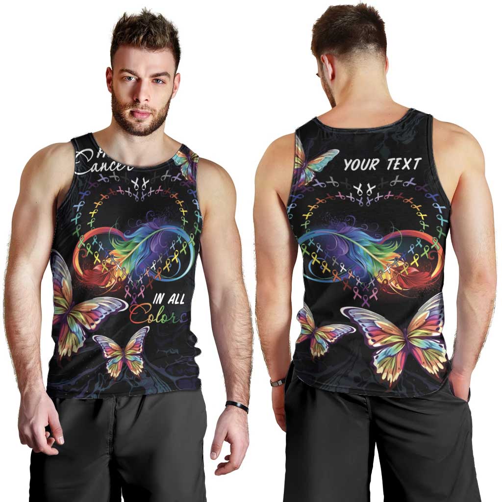 Fight Cancer In All Colors Men Tank Top Whimsical Butterflies - Wonder Print Shop