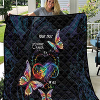 Fight Cancer In All Colors Quilt Whimsical Butterflies - Wonder Print Shop