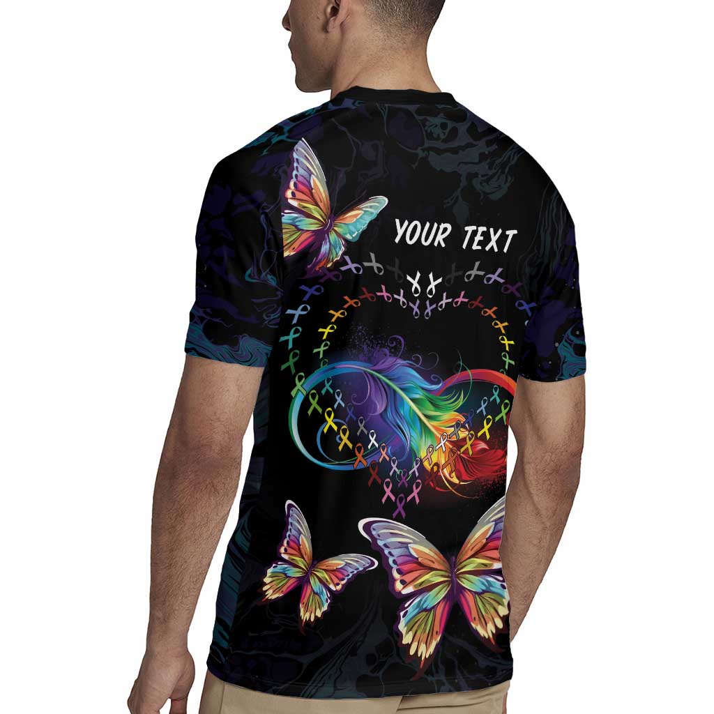 Fight Cancer In All Colors Rugby Jersey Whimsical Butterflies - Wonder Print Shop