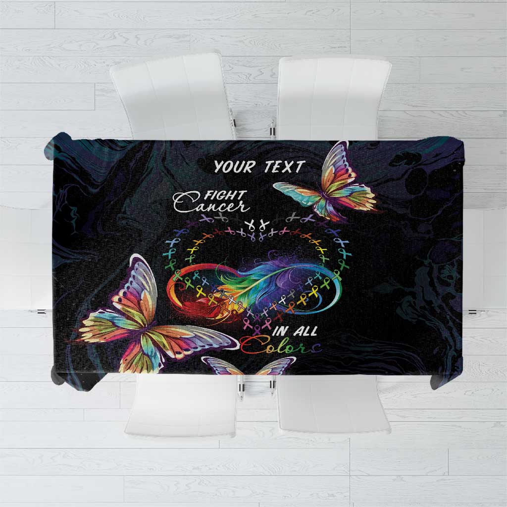 Fight Cancer In All Colors Tablecloth Whimsical Butterflies - Wonder Print Shop