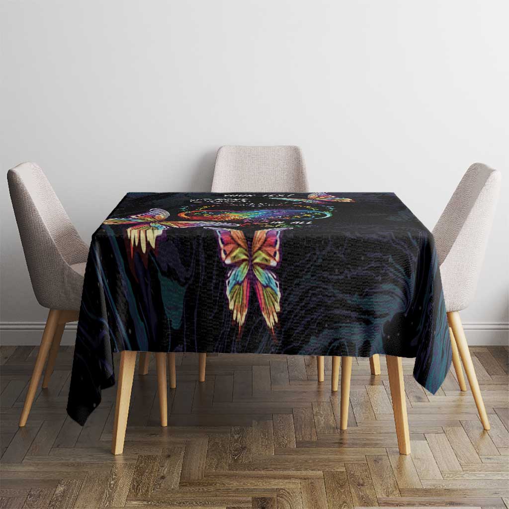 Fight Cancer In All Colors Tablecloth Whimsical Butterflies - Wonder Print Shop