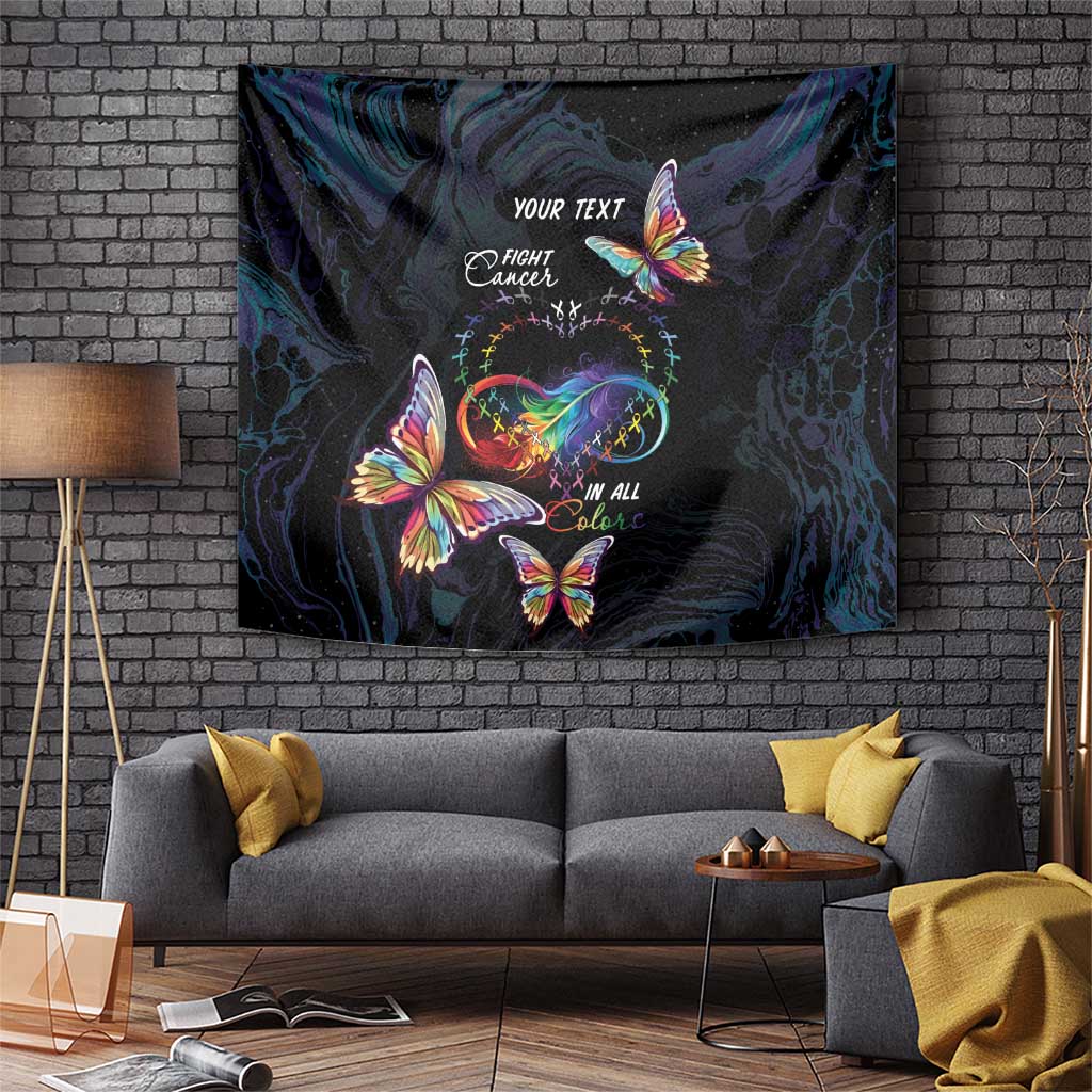 Fight Cancer In All Colors Tapestry Whimsical Butterflies - Wonder Print Shop