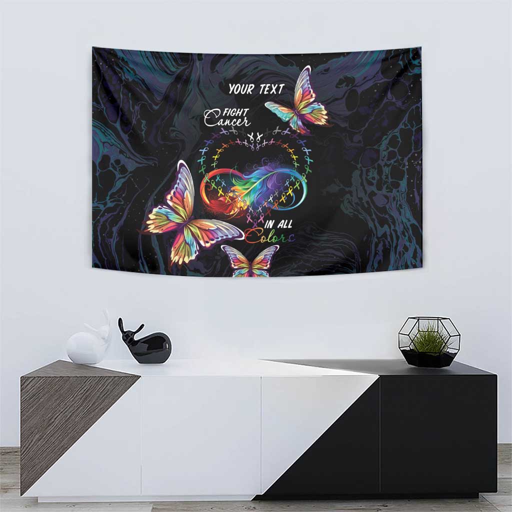 Fight Cancer In All Colors Tapestry Whimsical Butterflies - Wonder Print Shop