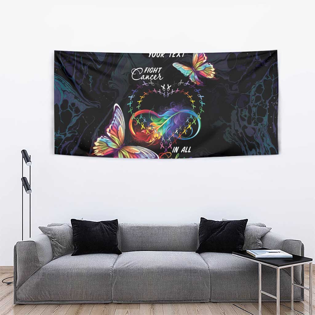 Fight Cancer In All Colors Tapestry Whimsical Butterflies - Wonder Print Shop