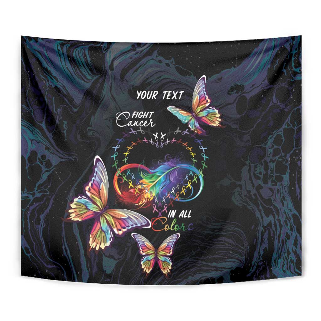 Fight Cancer In All Colors Tapestry Whimsical Butterflies - Wonder Print Shop