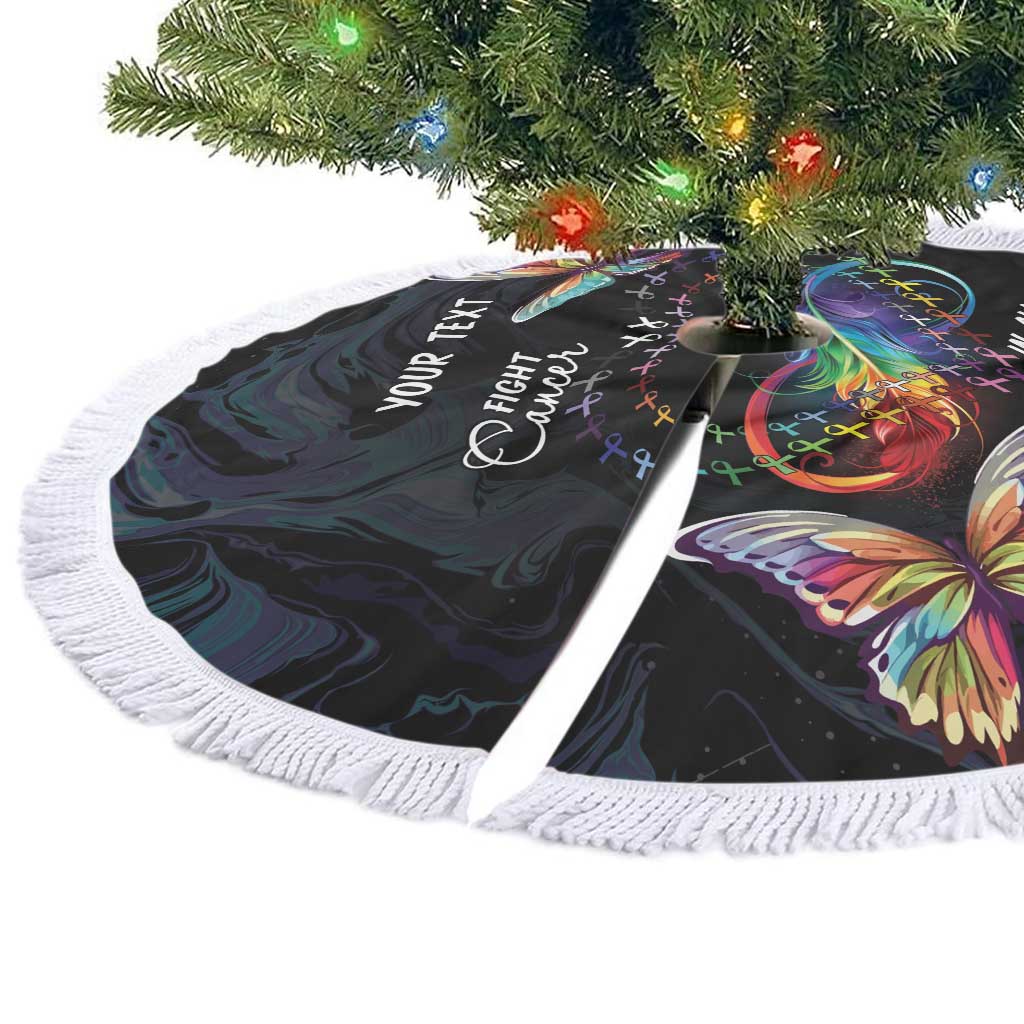 Fight Cancer In All Colors Tree Skirt Whimsical Butterflies - Wonder Print Shop