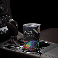 Fight Cancer In All Colors Tumbler Cup Whimsical Butterflies - Wonder Print Shop