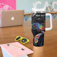 Fight Cancer In All Colors Tumbler With Handle Whimsical Butterflies - Wonder Print Shop