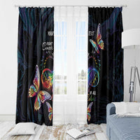 Fight Cancer In All Colors Window Curtain Whimsical Butterflies - Wonder Print Shop
