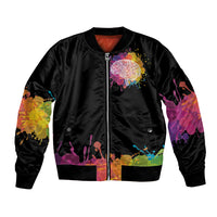 Autism Wired Differently Colors Splash Bomber Jacket LT7 - Wonder Print Shop