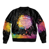 Autism Wired Differently Colors Splash Bomber Jacket LT7 - Wonder Print Shop