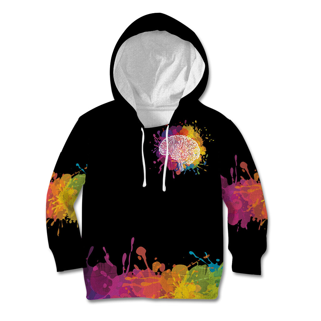 Autism Wired Differently Colors Splash Kid Hoodie - Wonder Print Shop