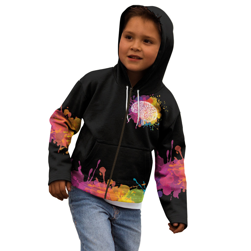 Autism Wired Differently Colors Splash Kid Hoodie - Wonder Print Shop