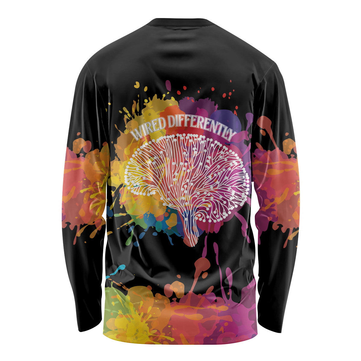 Autism Wired Differently Colors Splash Long Sleeve Shirt - Wonder Print Shop