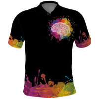 Autism Wired Differently Colors Splash Polo Shirt - Wonder Print Shop