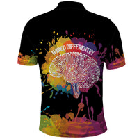 Autism Wired Differently Colors Splash Polo Shirt - Wonder Print Shop