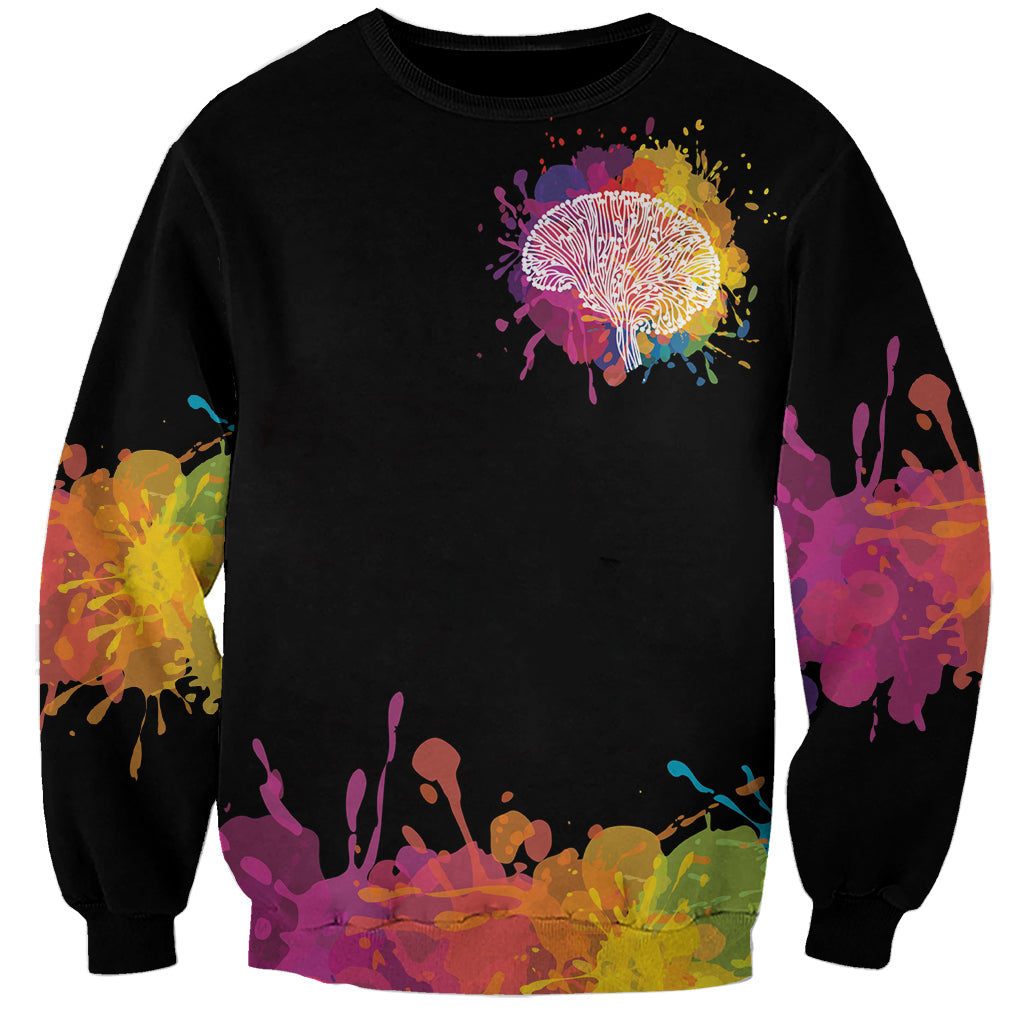 Autism Wired Differently Colors Splash Sweatshirt - Wonder Print Shop