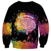 Autism Wired Differently Colors Splash Sweatshirt - Wonder Print Shop