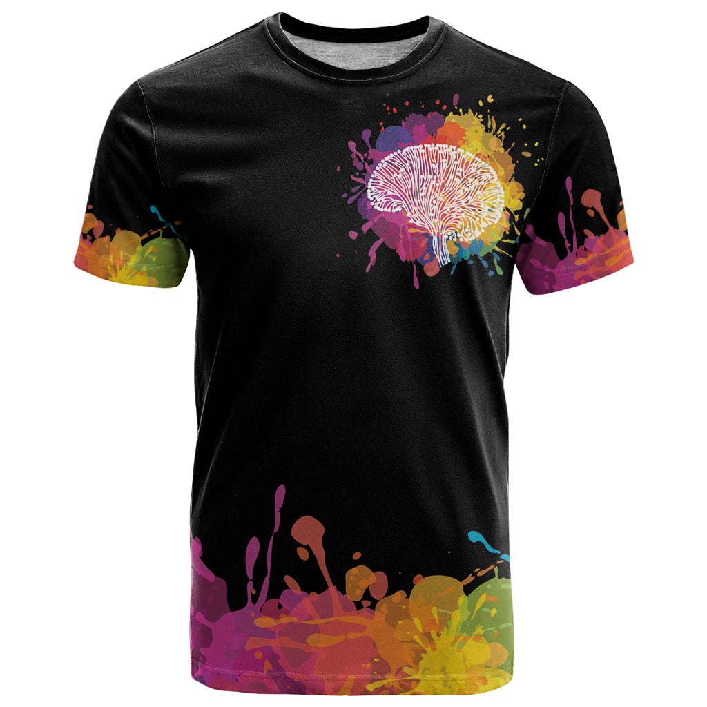Autism Wired Differently Colors Splash T Shirt - Wonder Print Shop