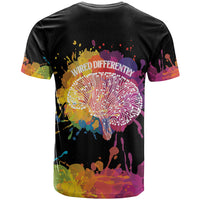 Autism Wired Differently Colors Splash T Shirt - Wonder Print Shop