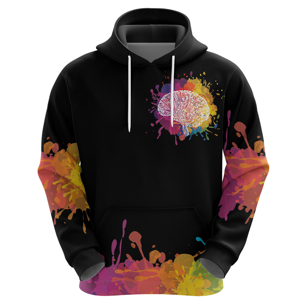 Autism Wired Differently Colors Splash Zip Hoodie - Wonder Print Shop
