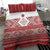 Latvia Jani Midsummer Bedding Set Red White Latvijas Auseklis