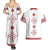 Latvia Jani Midsummer Couples Matching Summer Maxi Dress and Hawaiian Shirt Red White Latvijas Auseklis