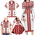 Latvia Jani Midsummer Family Matching Long Sleeve Bodycon Dress and Hawaiian Shirt Red White Latvijas Auseklis