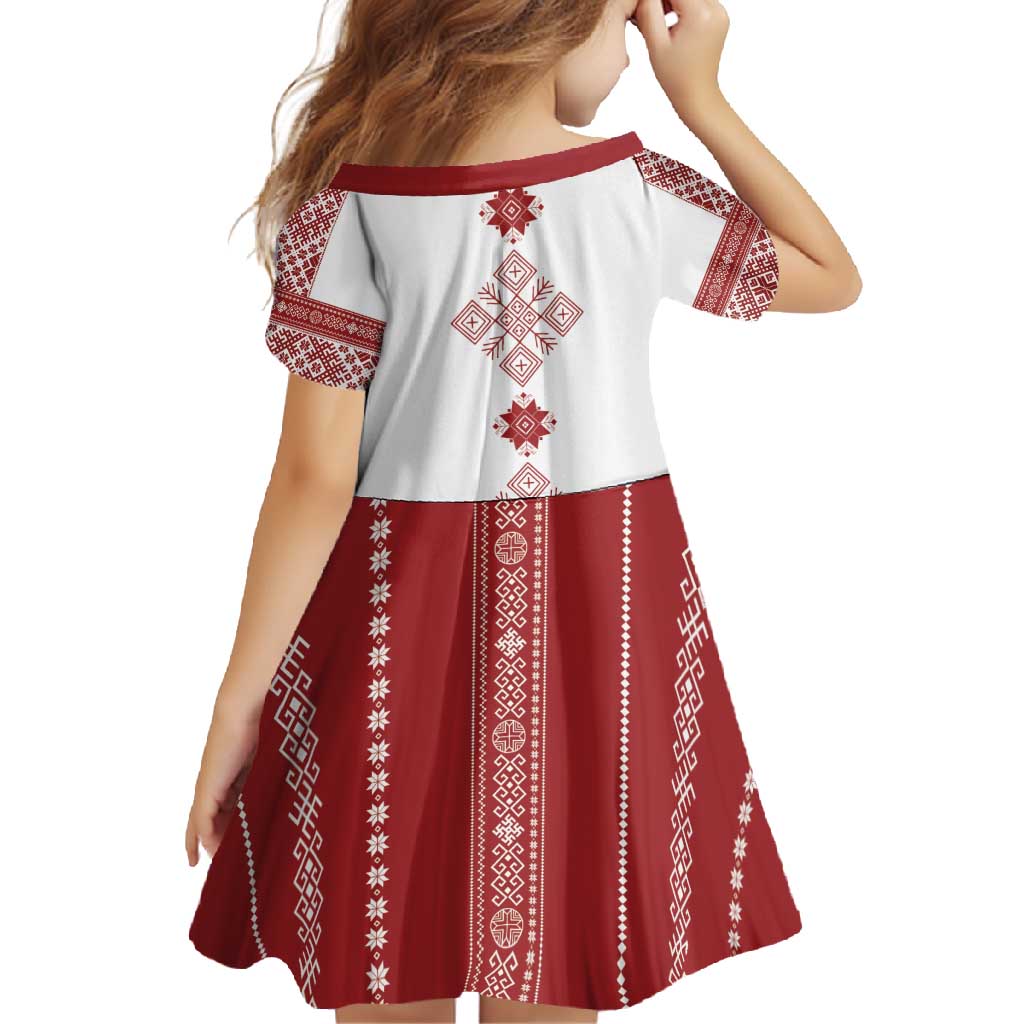 Latvia Jani Midsummer Family Matching Mermaid Dress and Hawaiian Shirt Red White Latvijas Auseklis