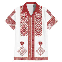 Latvia Jani Midsummer Family Matching Mermaid Dress and Hawaiian Shirt Red White Latvijas Auseklis